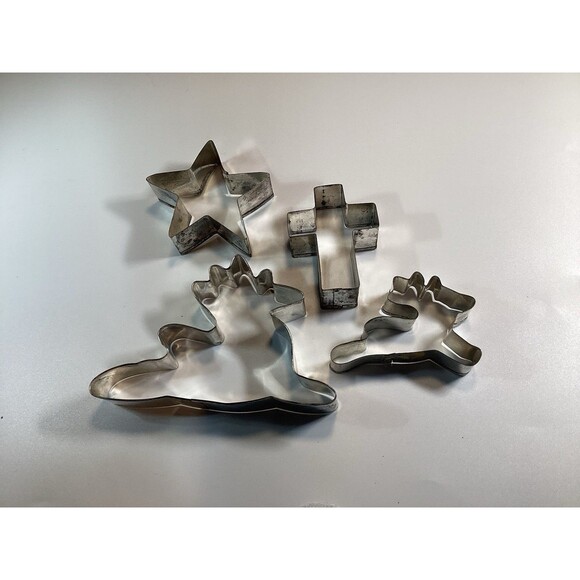 Vintage Christmas Cookie Cutters Original Box Veritas GMT Co NY - Picture 4 of 6